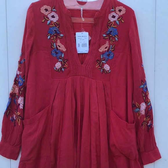 Free People Mia Embroidered Minidress!)  (XS A10 - Picture 3 of 8